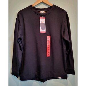 New Womens Orvis Black Soft Cozy Pullover Stretchy Tunic Top Sz M